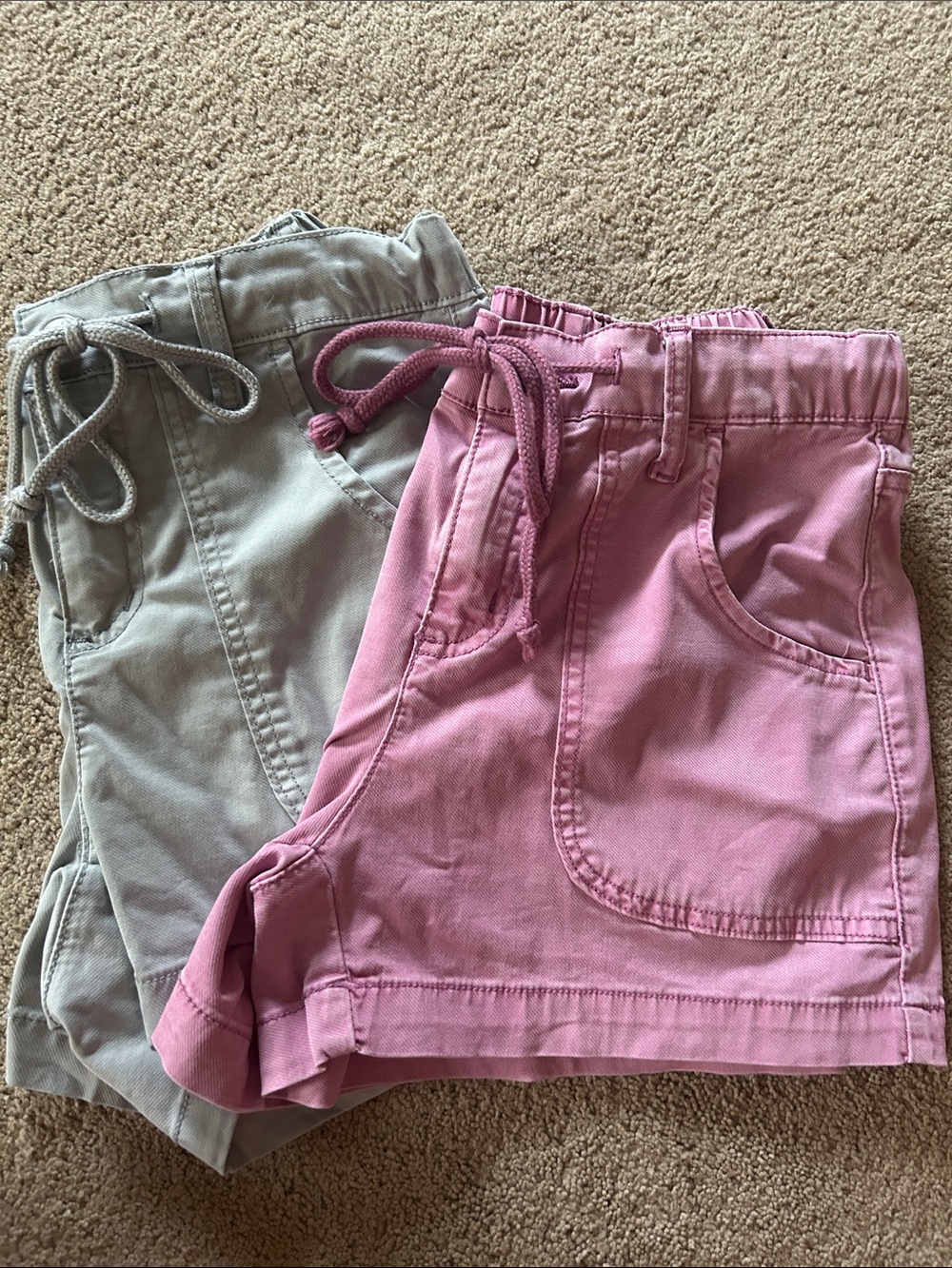 Women’s Drawstring Shorts set of 2 - Pink and Gray